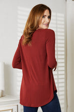 Load image into Gallery viewer, Zenana Long Sleeve Round Neck Round Hem Top