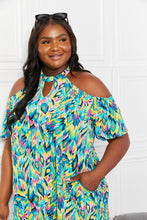 Load image into Gallery viewer, Sew In Love Perfect Paradise Printed Cold-Shoulder Dress