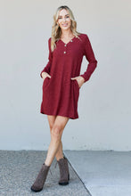 Load image into Gallery viewer, Heimish Chicago Skyline Ribbed Henley Dress