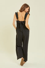 Load image into Gallery viewer, HEYSON Ruffled Strap Back Tie Wide Leg Jumpsuit