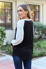 Load image into Gallery viewer, Celeste Design Color Contrast Long Sleeve Top