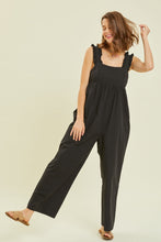 Load image into Gallery viewer, HEYSON Ruffled Strap Back Tie Wide Leg Jumpsuit