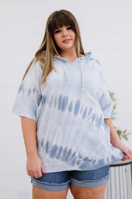 Sew In Love Watching Clouds Tie-Dye Short-Sleeved Hoodie