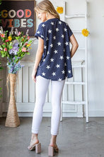 Load image into Gallery viewer, Heimish Star Print V-Neck Short Sleeve T-Shirt