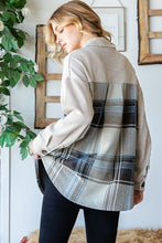 Load image into Gallery viewer, Reborn J Plaid Button Up Long Sleeve Shacket
