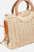 Load image into Gallery viewer, Fame Crochet Knit Convertible Tote Bag with Tassel