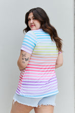 Load image into Gallery viewer, Heimish Out And Proud Multicolored Striped V-Neck Short Sleeve Top