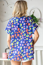 Load image into Gallery viewer, First Love Printed V-Neck Short Sleeve Blouse