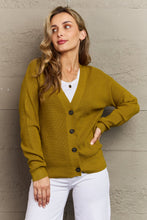 Load image into Gallery viewer, Zenana Kiss Me Tonight Button Down Cardigan in Chartreuse