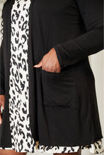 Load image into Gallery viewer, Celeste Open Front Longline Cardigan with Pockets