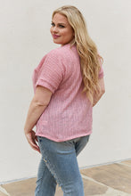 Load image into Gallery viewer, e.Luna Chunky Knit Short Sleeve Top in Mauve