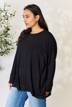 Load image into Gallery viewer, Zenana Round Neck Long Sleeve Top with Pocket
