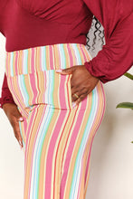 Load image into Gallery viewer, Double Take Striped Smocked Waist Pants with Pockets