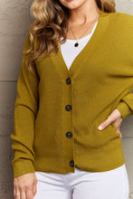 Load image into Gallery viewer, Zenana Kiss Me Tonight Button Down Cardigan in Chartreuse