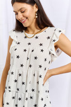 Load image into Gallery viewer, Heimish Shine Bright Butterfly Sleeve Star Print Top