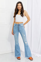 Load image into Gallery viewer, Vibrant MIU Jess Button Flare Jeans