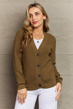 Load image into Gallery viewer, Zenana Kiss Me Tonight Button Down Cardigan in Olive