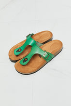 Load image into Gallery viewer, MMShoes Drift Away T-Strap Flip-Flop in Green