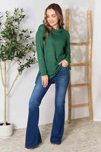 Load image into Gallery viewer, Culture Code Dropped Shoulder Long Sleeve Slit Blouse