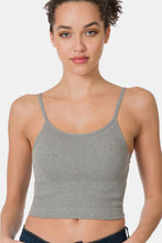 Load image into Gallery viewer, Zenana Ribbed Seamless Cropped Cami with Bra Pads