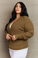 Load image into Gallery viewer, Zenana Kiss Me Tonight Button Down Cardigan in Olive