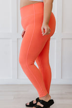 Load image into Gallery viewer, Zenana On Your Mark High Waisted Active Leggings in Deep Coral