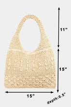 Load image into Gallery viewer, Fame Straw Braided Tote Bag