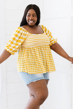 Load image into Gallery viewer, Mittoshop Sunny Meadow Gingham Babydoll Top