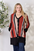 Load image into Gallery viewer, Celeste Striped Button Up Long Sleeve Cardigan