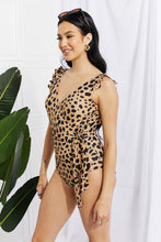 Load image into Gallery viewer, Marina West Swim Float On Ruffle Faux Wrap One-Piece in Leopard