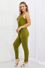Load image into Gallery viewer, Capella Comfy Casual Solid Elastic Waistband Jumpsuit in Chartreuse