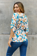 Load image into Gallery viewer, BOMBOM Floral Print Wrap Tunic Top