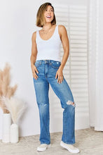 Load image into Gallery viewer, Judy Blue High Waist Distressed Straight-Leg Jeans