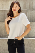 Load image into Gallery viewer, And The Why Pearly White Criss Cross Pearl Detail Open Back T-Shirt