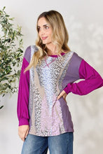 Load image into Gallery viewer, Celeste Color Block Printed Long Sleeve Top