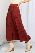 Load image into Gallery viewer, Zenana Wide Waistband Tiered Midi Skirt