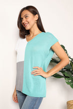 Load image into Gallery viewer, Double Take Color Block V-Neck Knit Top