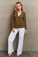 Load image into Gallery viewer, Zenana Kiss Me Tonight Button Down Cardigan in Olive