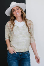 Load image into Gallery viewer, GeeGee Gracefully Golden Openwork Sweater