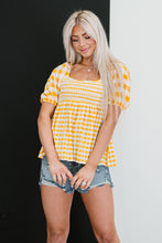 Load image into Gallery viewer, Mittoshop Sunny Meadow Gingham Babydoll Top