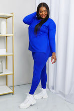 Load image into Gallery viewer, Zenana Ready to Relax Brushed Microfiber Loungewear Set in Bright Blue