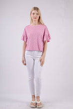 Load image into Gallery viewer, VERY J Texture Ruffle Short Sleeve Top