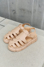 Load image into Gallery viewer, Qupid Platform Cage Stap Sandal in Tan