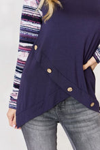 Load image into Gallery viewer, Celeste Buttoned Striped Long Sleeve Top