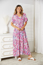 Load image into Gallery viewer, Double Take Multicolored V-Neck Maxi Dress