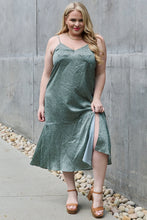 Load image into Gallery viewer, Jade By Jane Wild Thing Satin Midi Slit Dress
