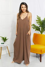 Load image into Gallery viewer, Zenana Beach Vibes Cami Maxi Dress in Mocha
