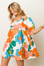 Load image into Gallery viewer, BiBi Floral Puff Sleeve Mini Dress