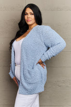 Load image into Gallery viewer, Zenana Falling For You Open Front Popcorn Cardigan