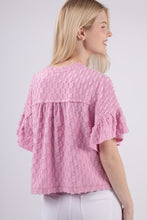 Load image into Gallery viewer, VERY J Texture Ruffle Short Sleeve Top